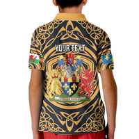 Personalized Monmouthshire Wales Kid Polo Shirt Coat Of Arms Celtic Style - Wonder Print Shop