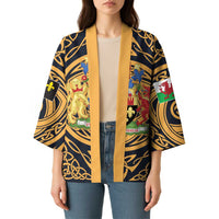 Personalized Monmouthshire Wales Kimono Coat Of Arms Celtic Style - Wonder Print Shop