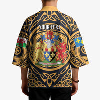 Personalized Monmouthshire Wales Kimono Coat Of Arms Celtic Style - Wonder Print Shop