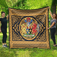 Personalized Monmouthshire Wales Quilt Coat Of Arms Celtic Style - Wonder Print Shop