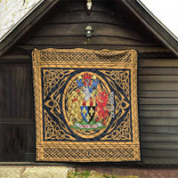 Personalized Monmouthshire Wales Quilt Coat Of Arms Celtic Style - Wonder Print Shop