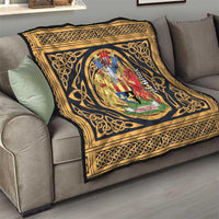 Personalized Monmouthshire Wales Quilt Coat Of Arms Celtic Style - Wonder Print Shop