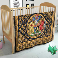 Personalized Monmouthshire Wales Quilt Coat Of Arms Celtic Style - Wonder Print Shop