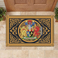 Personalized Monmouthshire Wales Rubber Doormat Coat Of Arms Celtic Style - Wonder Print Shop