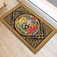 Personalized Monmouthshire Wales Rubber Doormat Coat Of Arms Celtic Style - Wonder Print Shop