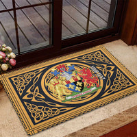 Personalized Monmouthshire Wales Rubber Doormat Coat Of Arms Celtic Style - Wonder Print Shop