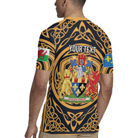 Personalized Monmouthshire Wales Rugby Jersey Coat Of Arms Celtic Style - Wonder Print Shop