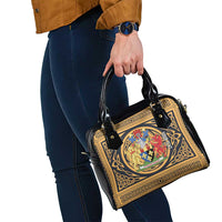 Personalized Monmouthshire Wales Shoulder Handbag Coat Of Arms Celtic Style - Wonder Print Shop