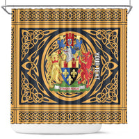 Personalized Monmouthshire Wales Shower Curtain Coat Of Arms Celtic Style - Wonder Print Shop