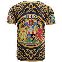 Personalized Monmouthshire Wales T Shirt Coat Of Arms Celtic Style - Wonder Print Shop