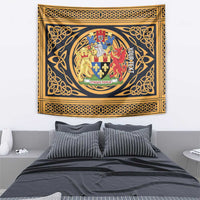Personalized Monmouthshire Wales Tapestry Coat Of Arms Celtic Style - Wonder Print Shop