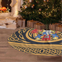 Personalized Monmouthshire Wales Tree Skirt Coat Of Arms Celtic Style - Wonder Print Shop