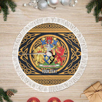 Personalized Monmouthshire Wales Tree Skirt Coat Of Arms Celtic Style - Wonder Print Shop