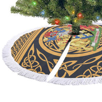 Personalized Monmouthshire Wales Tree Skirt Coat Of Arms Celtic Style - Wonder Print Shop