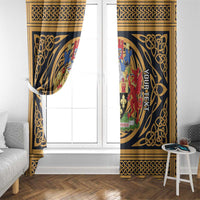 Personalized Monmouthshire Wales Window Curtain Coat Of Arms Celtic Style - Wonder Print Shop