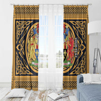 Personalized Monmouthshire Wales Window Curtain Coat Of Arms Celtic Style - Wonder Print Shop