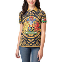 Personalized Monmouthshire Wales Women Polo Shirt Coat Of Arms Celtic Style - Wonder Print Shop