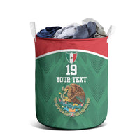 Custom Mexico Football Laundry Basket El Tricolor World Cup Style - Wonder Print Shop