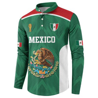 Custom Mexico Football Button Sweatshirt El Tricolor World Cup Style - Wonder Print Shop