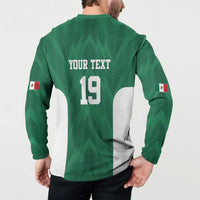 Custom Mexico Football Button Sweatshirt El Tricolor World Cup Style - Wonder Print Shop