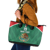 Custom Mexico Football Leather Tote Bag El Tricolor World Cup Style - Wonder Print Shop