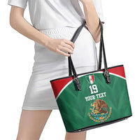 Custom Mexico Football Leather Tote Bag El Tricolor World Cup Style - Wonder Print Shop
