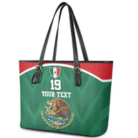 Custom Mexico Football Leather Tote Bag El Tricolor World Cup Style - Wonder Print Shop