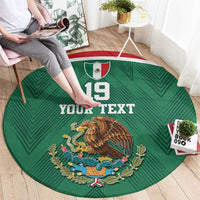 Custom Mexico Football Round Carpet El Tricolor World Cup Style - Wonder Print Shop