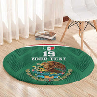 Custom Mexico Football Round Carpet El Tricolor World Cup Style - Wonder Print Shop