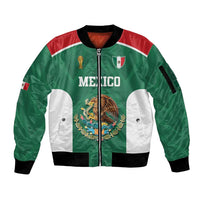 Custom Mexico Football Sleeve Zip Bomber Jacket El Tricolor World Cup Style - Wonder Print Shop