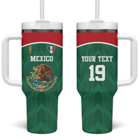 Custom Mexico Football Tumbler With Handle El Tricolor World Cup Style - Wonder Print Shop