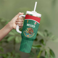 Custom Mexico Football Tumbler With Handle El Tricolor World Cup Style - Wonder Print Shop
