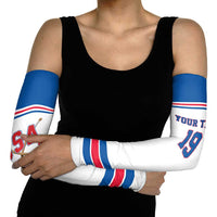 Custom USA Ice Hockey Arm Sleeves Let’s Go Champions