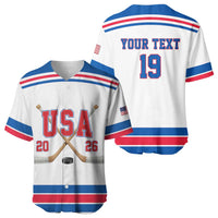Custom USA Ice Hockey Baseball Jersey Let’s Go Champions