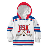 Custom USA Ice Hockey Kid Hoodie Let’s Go Champions