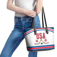USA Ice Hockey Leather Tote Bag Let’s Go Champions