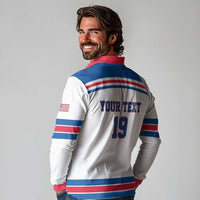 Custom USA Ice Hockey Long Sleeve Polo Shirt Let’s Go Champions