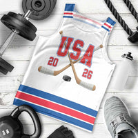 Custom USA Ice Hockey Men Tank Top Let’s Go Champions