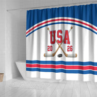 USA Ice Hockey Shower Curtain Let’s Go Champions