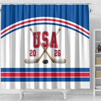 USA Ice Hockey Shower Curtain Let’s Go Champions
