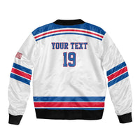 Custom USA Ice Hockey Sleeve Zip Bomber Jacket Let’s Go Champions
