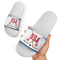 USA Ice Hockey Slide Sandals Let’s Go Champions