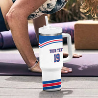 Custom USA Ice Hockey Tumbler With Handle Let’s Go Champions