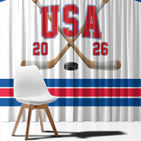 USA Ice Hockey Window Curtain Let’s Go Champions
