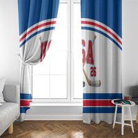 USA Ice Hockey Window Curtain Let’s Go Champions