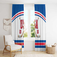 USA Ice Hockey Window Curtain Let’s Go Champions