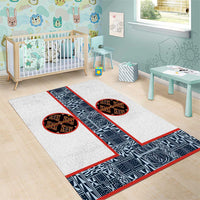 Cameroon Traditional Toghu Pattern Area Rug African Tribal Ndop Geometric Design