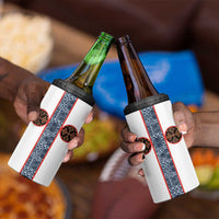 Cameroon Traditional Toghu Pattern 4 in 1 Can Cooler Tumbler African Tribal Ndop Geometric Design