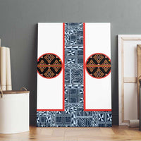 Cameroon Traditional Toghu Pattern Canvas Wall Art African Tribal Ndop Geometric Design