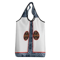 Cameroon Traditional Toghu Pattern Grocery Bag African Tribal Ndop Geometric Design